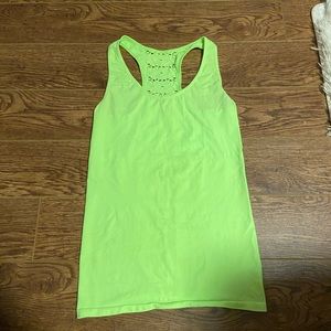 Neon green spandex tank top
